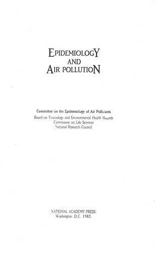 Epidemiology and Air Pollution cover