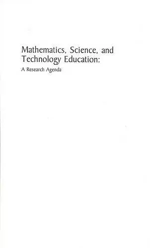 Mathematics, Science, and Technology Education cover