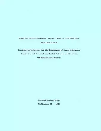 Enhancing Human Performance cover