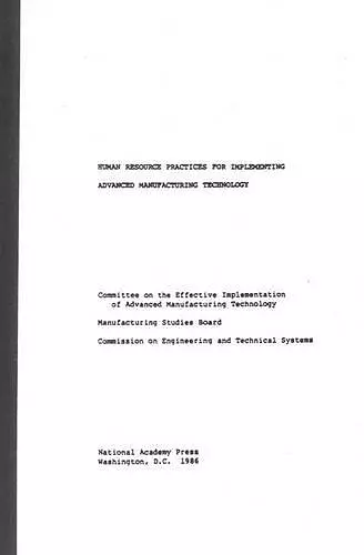 Human Resource Practices for Implementing Advanced Manufacturing Technology cover