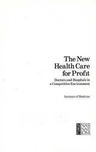 The New Health Care for Profit cover