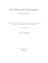 Who Will Keep the Public Healthy? cover