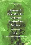 Research Priorities for Airborne Particulate Matter cover