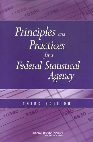 Principles and Practices for a Federal Statistical Agency cover