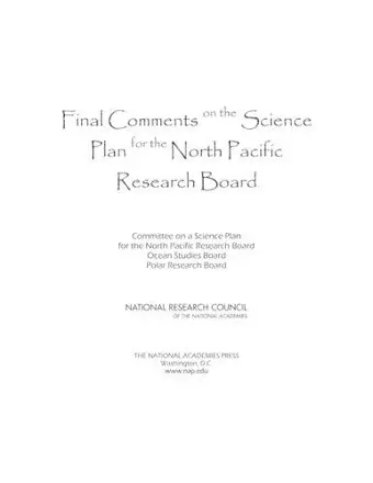 Final Comments on the Science Plan for the North Pacific Research Board cover