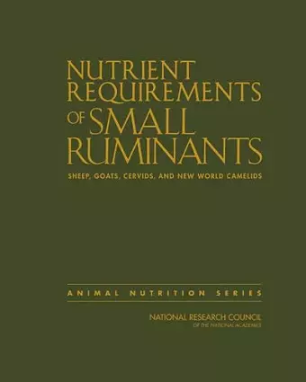 Nutrient Requirements of Small Ruminants cover