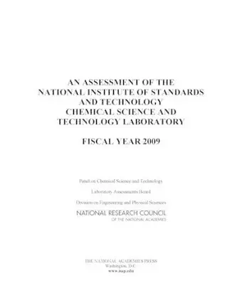 An Assessment of the National Institute of Standards and Technology Chemical Science and Technology Laboratory cover