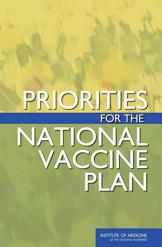 Priorities for the National Vaccine Plan cover