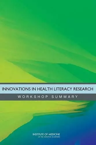 Innovations in Health Literacy Research cover