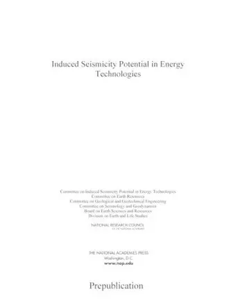 Induced Seismicity Potential in Energy Technologies cover