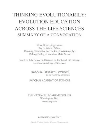 Thinking Evolutionarily cover