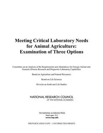 Meeting Critical Laboratory Needs for Animal Agriculture cover