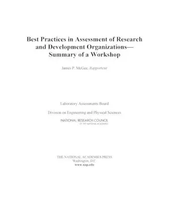 Best Practices in Assessment of Research and Development Organizations cover
