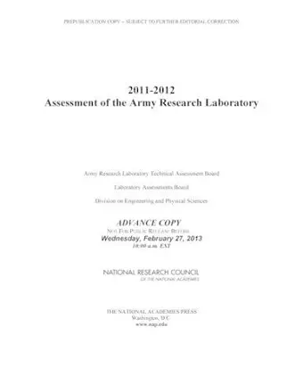 2011-2012 Assessment of the Army Research Laboratory cover