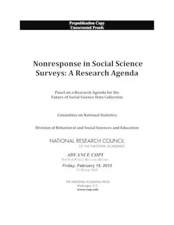 Nonresponse in Social Science Surveys cover