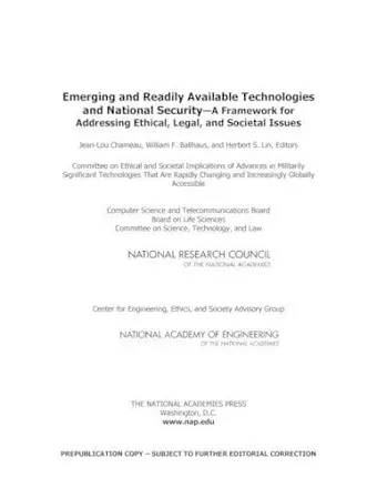 Emerging and Readily Available Technologies and National Security cover