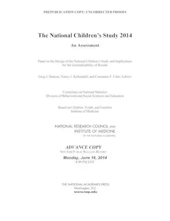 National Children's Study 2014 cover