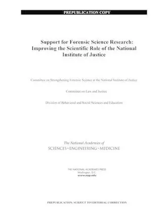 Support for Forensic Science Research cover