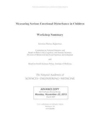 Measuring Serious Emotional Disturbance in Children cover