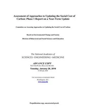 Assessment of Approaches to Updating the Social Cost of Carbon cover