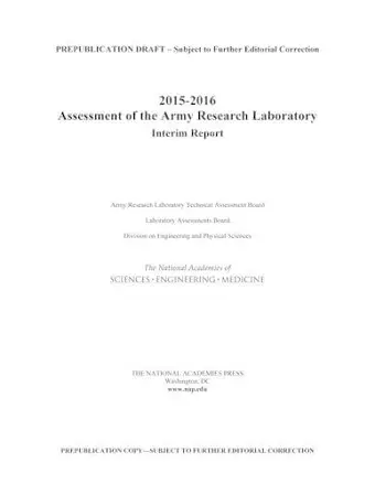 2015-2016 Assessment of the Army Research Laboratory cover