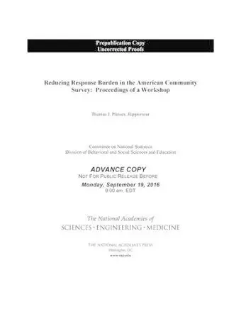 Reducing Response Burden in the American Community Survey cover