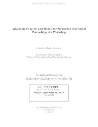 Advancing Concepts and Models for Measuring Innovation cover