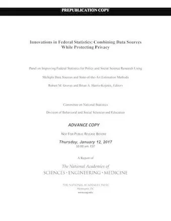 Innovations in Federal Statistics cover