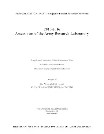 2015-2016 Assessment of the Army Research Laboratory cover