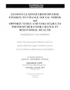 Lessons Learned from Diverse Efforts to Change Social Norms and Opportunities and Strategies to Promote Behavior Change in Behavioral Health cover