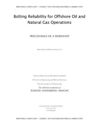 Bolting Reliability for Offshore Oil and Natural Gas Operations cover