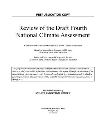 Review of the Draft Fourth National Climate Assessment cover