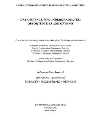 Data Science for Undergraduates cover