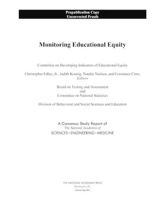 Monitoring Educational Equity cover