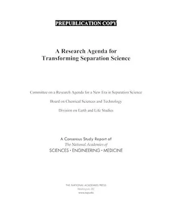 A Research Agenda for Transforming Separation Science cover