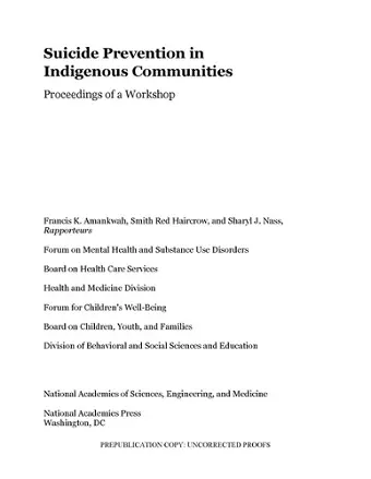 Suicide Prevention in Indigenous Communities cover