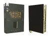 NASB, The Grace and Truth Study Bible (Trustworthy and Practical Insights), European Bonded Leather, Black, Red Letter, 1995 Text, Thumb Indexed, Comfort Print cover