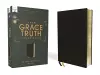 NASB, The Grace and Truth Study Bible (Trustworthy and Practical Insights), European Bonded Leather, Black, Red Letter, 1995 Text, Comfort Print cover