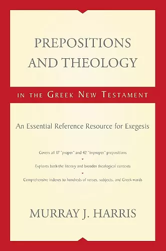 Prepositions and Theology in the Greek New Testament cover