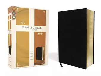 KJV, Amplified, Parallel Bible, Large Print, Bonded Leather, Black, Red Letter cover