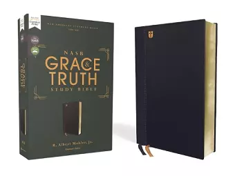 NASB, The Grace and Truth Study Bible (Trustworthy and Practical Insights), Leathersoft, Navy, Red Letter, 1995 Text, Comfort Print cover