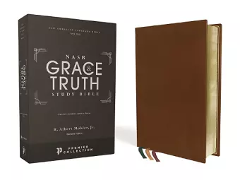 NASB, The Grace and Truth Study Bible, Premium Goatskin Leather, Brown, Premier Collection, Black Letter, 1995 Text, Art Gilded Edges, Comfort Print cover