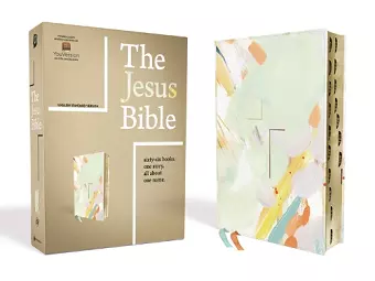The Jesus Bible Artist Edition, ESV, (With Thumb Tabs to Help Locate the Books of the Bible), Leathersoft, Multi-color/Teal, Thumb Indexed cover