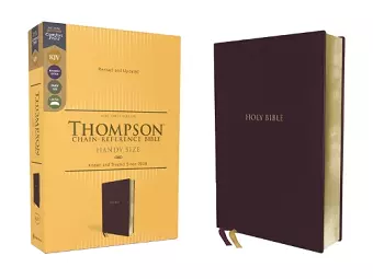 KJV, Thompson Chain-Reference Bible, Handy Size, Leathersoft, Burgundy, Red Letter, Comfort Print cover