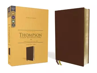 KJV, Thompson Chain-Reference Bible, Genuine Leather, Calfskin, Brown, Red Letter, Comfort Print cover