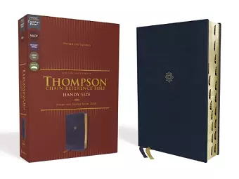 NKJV, Thompson Chain-Reference Bible, Handy Size, Leathersoft, Navy, Red Letter, Thumb Indexed, Comfort Print cover