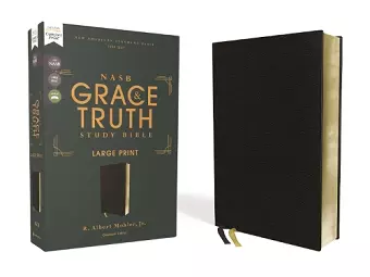 NASB, The Grace and Truth Study Bible (Trustworthy and Practical Insights), Large Print, European Bonded Leather, Black, Red Letter, 1995 Text, Comfort Print cover