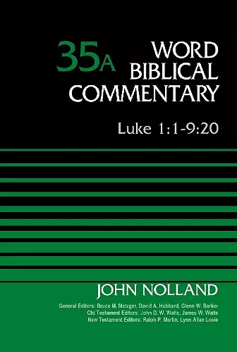 Luke 1:1-9:20, Volume 35A cover