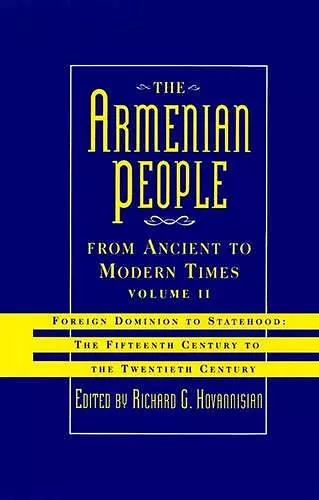 The Armenian People from Ancient to Modern Times cover