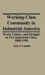 Working-Class Community in Industrial America cover